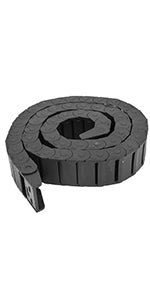 Machine Tool Plastic Towline Drag Chain Black 1850R28 Semi Open