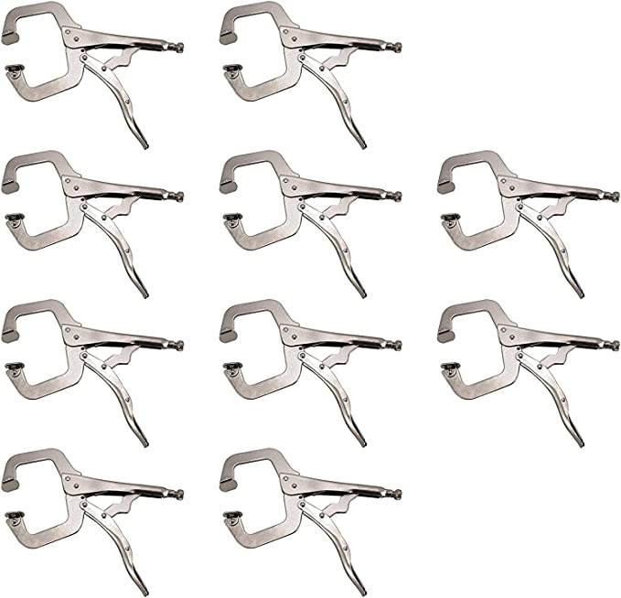 11R * (10-Pack) * 11-Inch Swivel Pad Locking C-Clamp