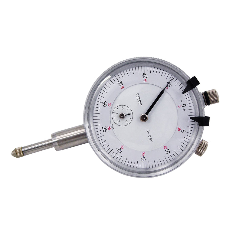 1/2" X 0.0005" Dial Indicators With Lug Back & White Face