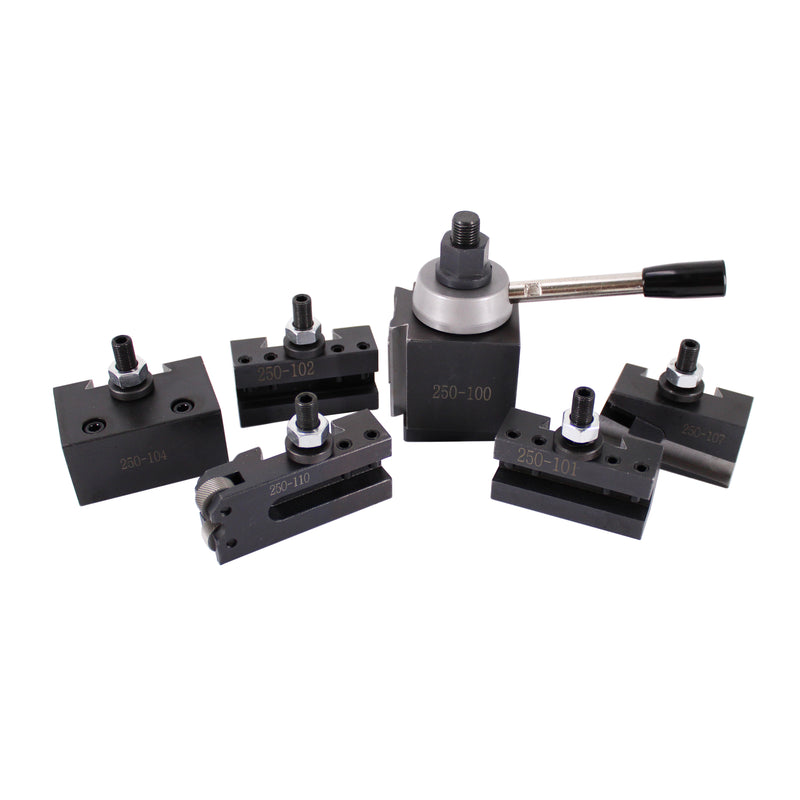 Axa 6 PC Wedge Type Quick Change Tool Post Set for Lathe Swing 6&