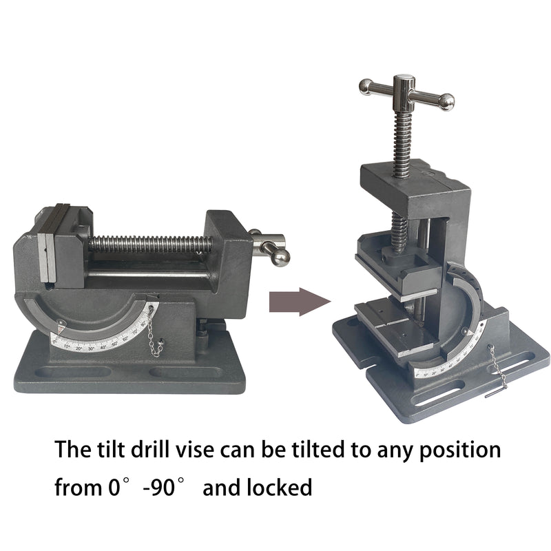 Cradle Style Angle Drill Press Vise 3" 4"