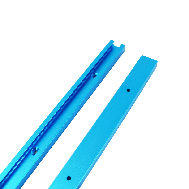 2PK Blue T-track 24 inch with Wood Screws¨CDouble Cut Profile Universal
