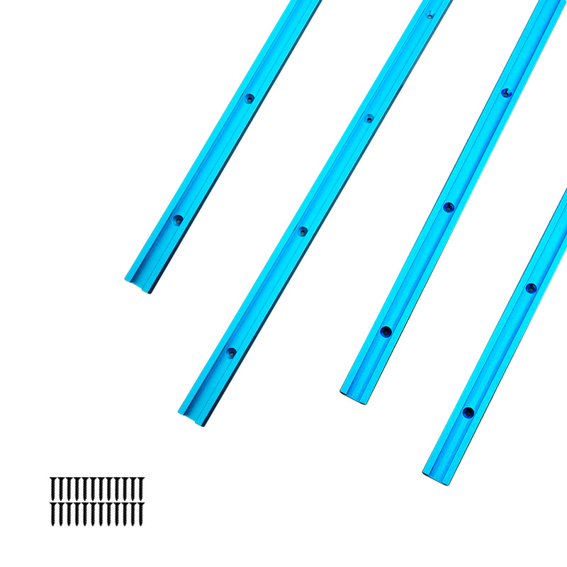 4PK BlueT-track 24 inch with Wood Screws¨CDouble Cut Profile Universal