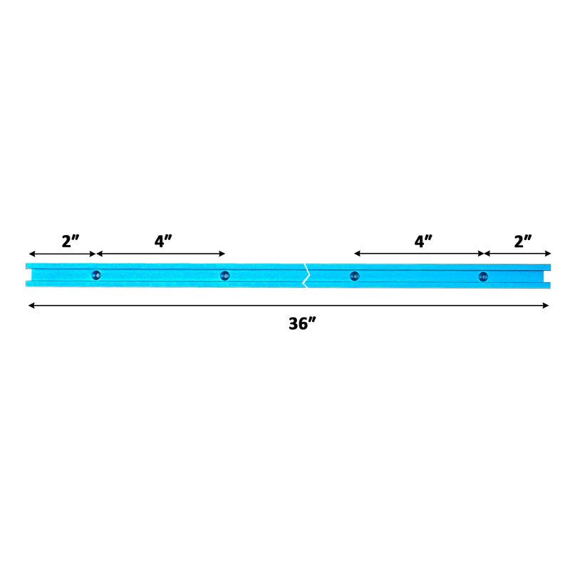 4PK BlueT-track 36 inch with Wood Screws¨CDouble Cut Profile Universal