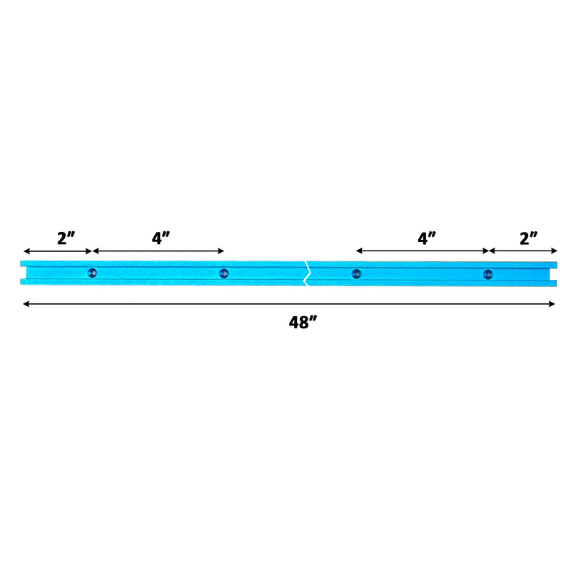 4PK BlueT-track 48 inch with Wood Screws¨CDouble Cut Profile Universal