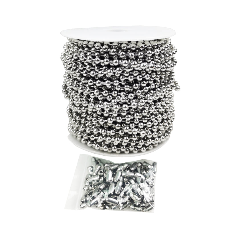 3/16" Stainless Steel 100 Feet Spool with 100 Clasps