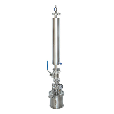Hardware Factory Store Inc - Sanitary Stainless Steel 304 3A, 5 Ozs Closed Loop Reclamation Herbal Extractor , Passive / Active Closed Loop Systems (6x6" Tank + 1.5X24" Dewax SPOOL) with Valve - [variant_title]