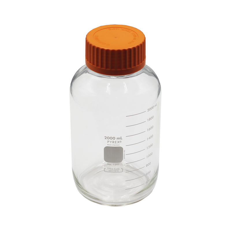 Corning PYREX Round Wide Mouth Media Storage Bottles