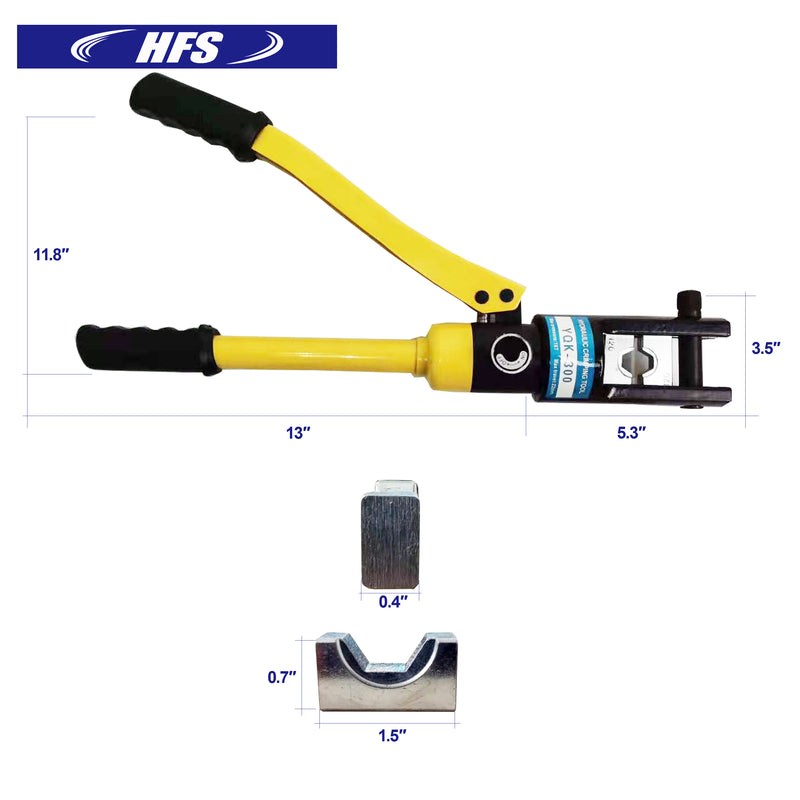 16 Ton Hydraulic Wire Terminal Crimper Battery Cable Lug Crimping Tool