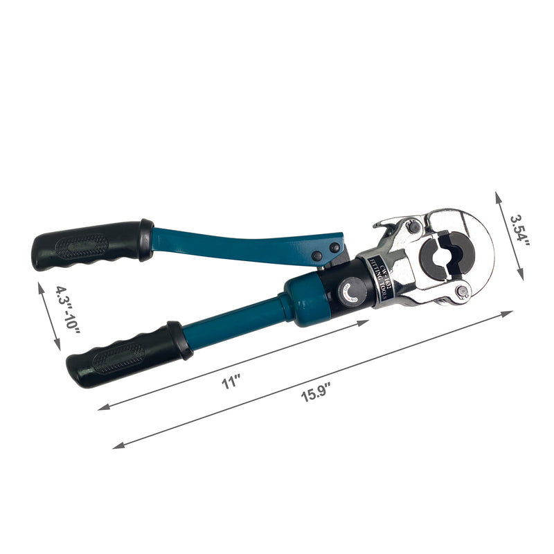 Hydraulic Copper Tube Crimping Tool, Copper Crimping Pliers with Crimping Dies Jaw 1/2", 3/4", 1" for Copper Tube Plumbing and Fitting