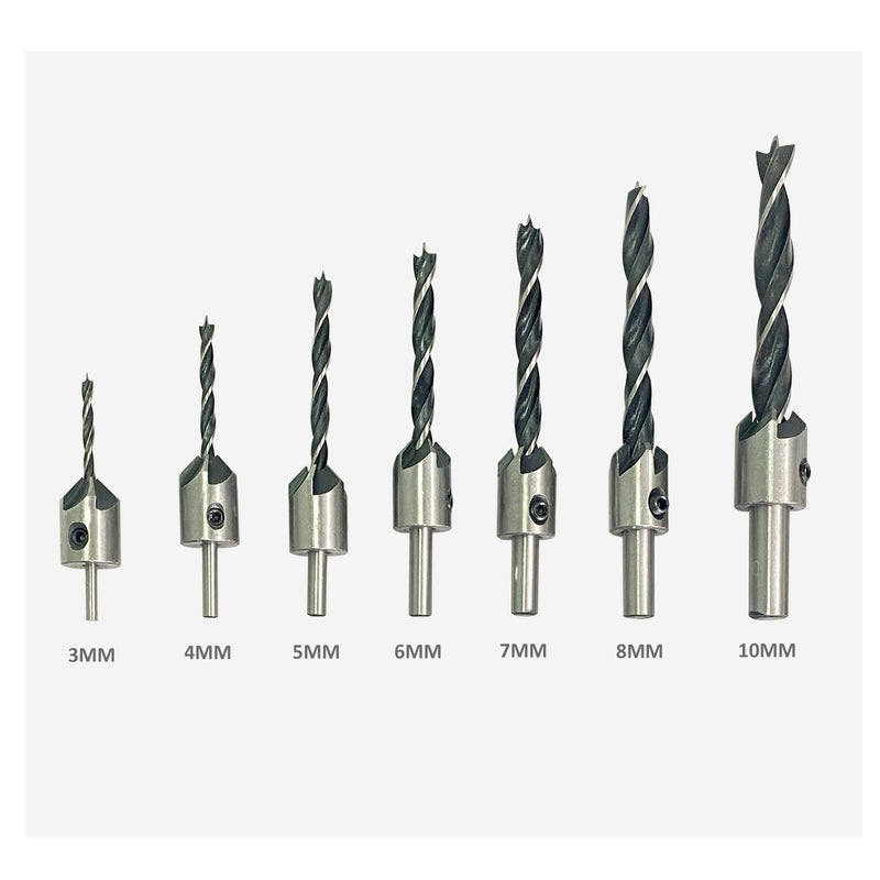 23-Pack Woodworking Chamfer Drilling Bits