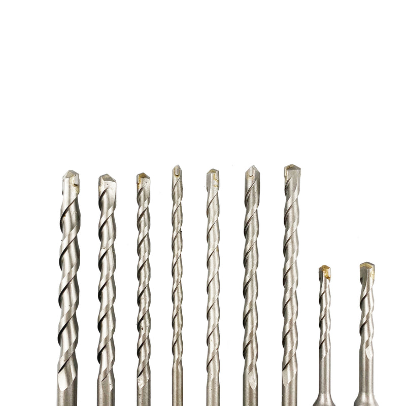 17PCS Rotary Hammer Drill Bits Set & Chisels- SDS PLUS Concrete Masonry Hole Tool 17pcs with Storage Case