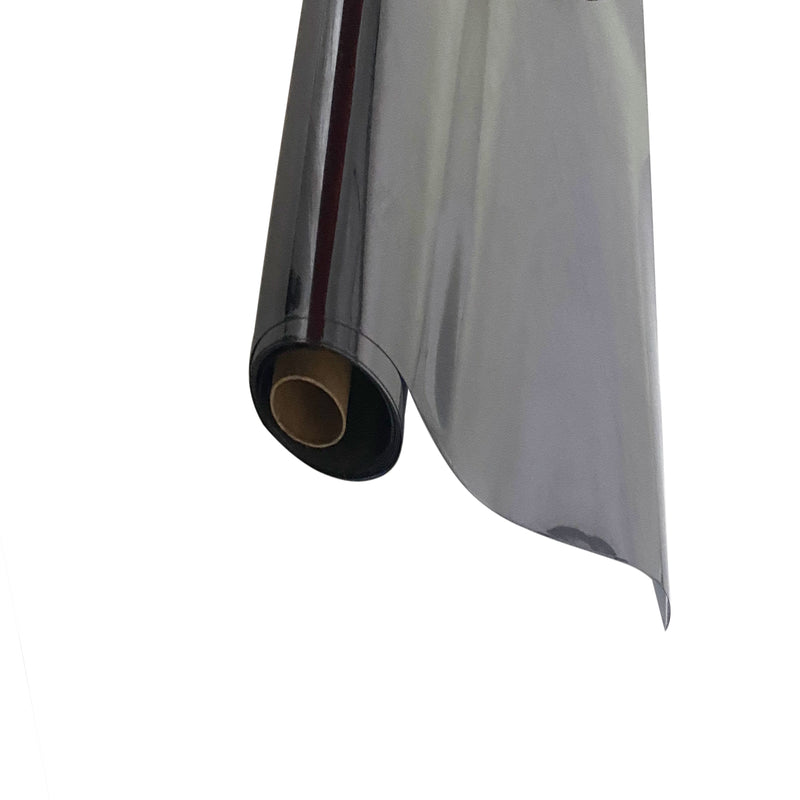 One Way Window Film for Daytime Privacy Non-Adhesive Black Silver