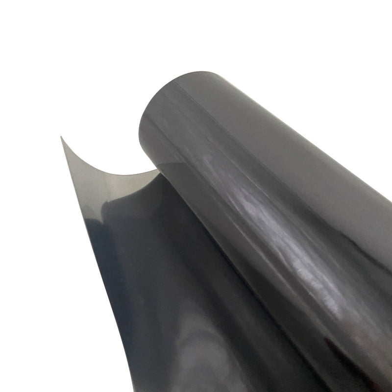 One Way Window Film for Daytime Privacy Non-Adhesive Black Silver