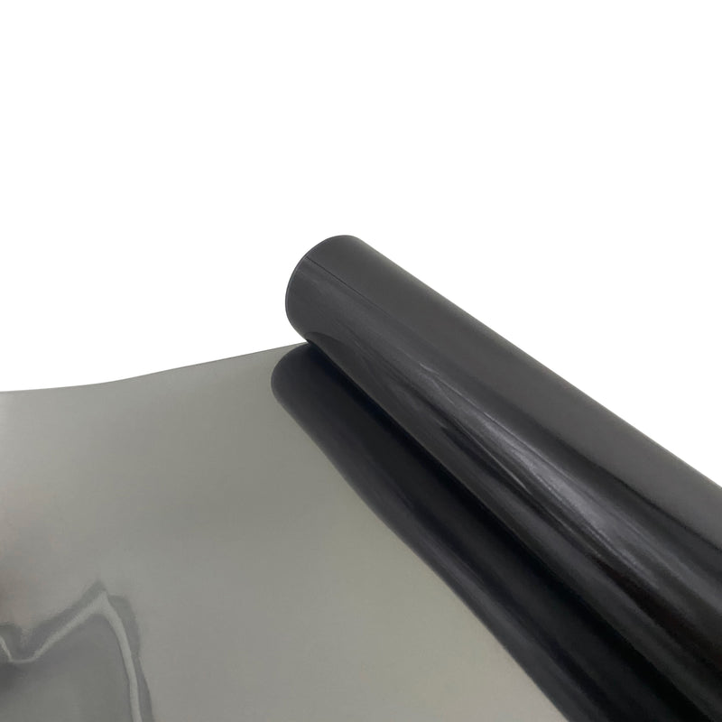 One Way Window Film for Daytime Privacy Non-Adhesive Black Silver