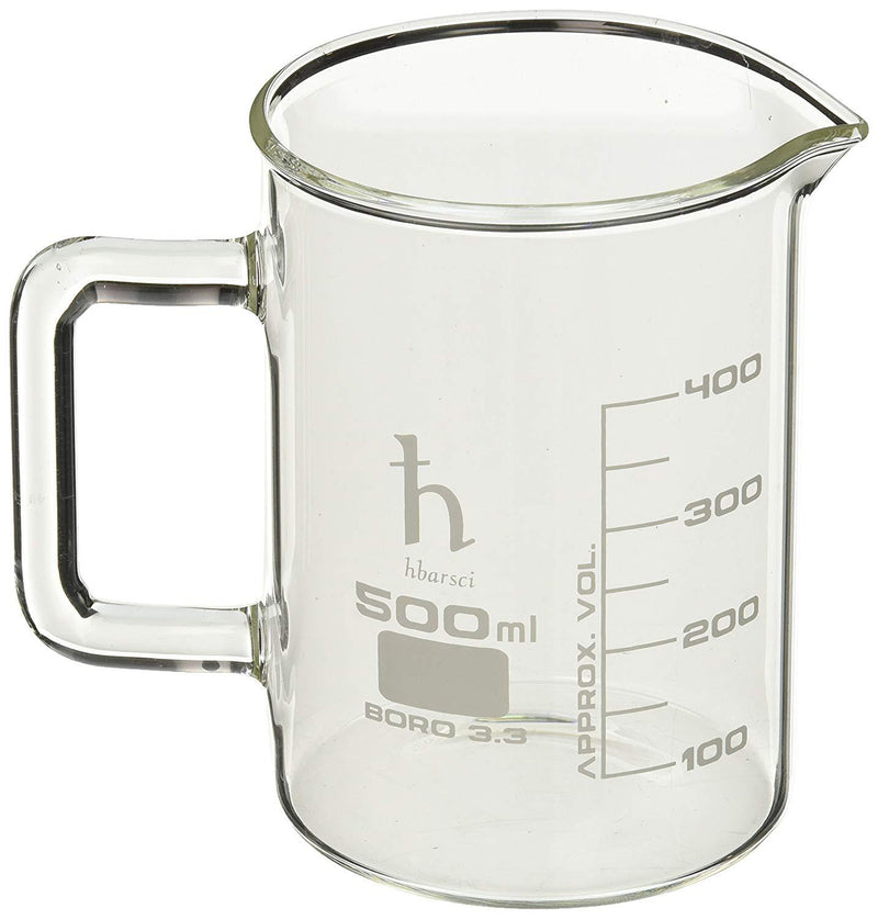 Graduation Glass Beaker with Spout with Handle