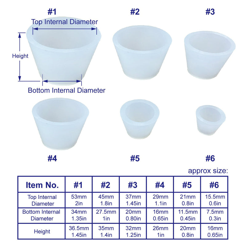 Hardware Factory Store Inc - HFS(R) Silicone Filter Adapter Cones Set, Buchner Funnel Flask Adapter Set,6PCS - [variant_title]