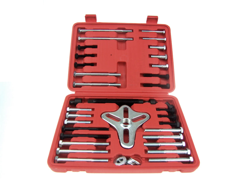 46 Pcs Harmonic Balancer Puller - Gear Puller, Crank Shaft Pulley, Steering Wheel Kit Pulley Yoke Crank