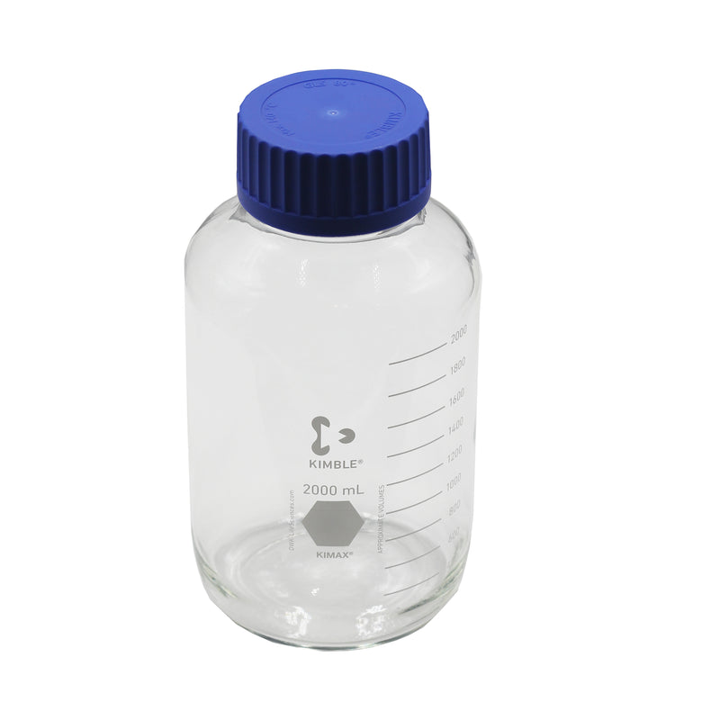 Laboratory Glass Media Storage Bottles with PP Screw Cap, GL 80