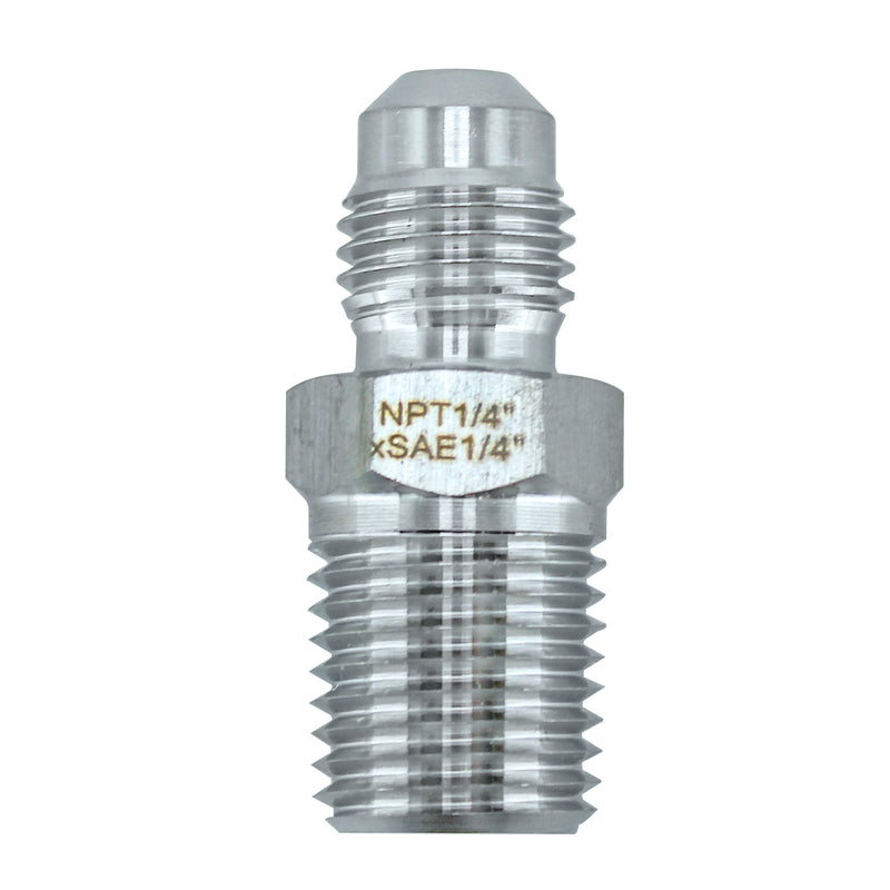 Male NPT to Male SAE Adapter - Multiple Sizes Stainless Steel 304
