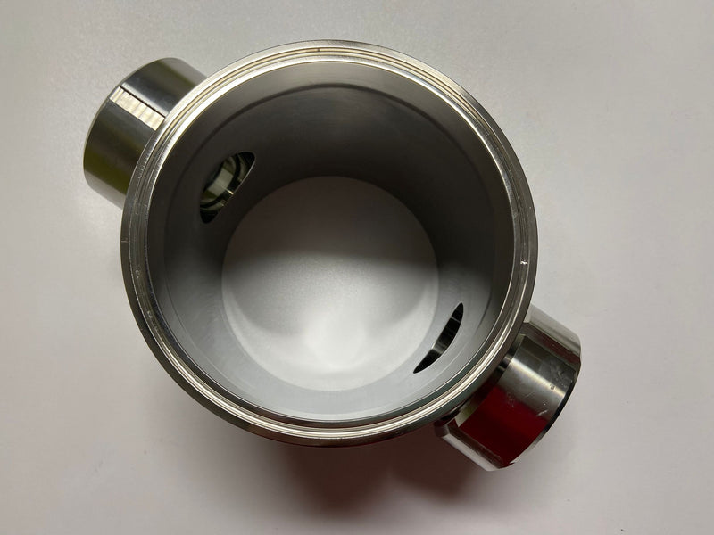 6" Inline w/ 2" Sight Flow Sanitary Sight Glass Tri-clamp SS304