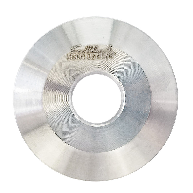Hardware Factory Store Inc - SS 304, 3A, 2" ROUND CAP WITH FERRULE AND 5/8" CENTER HOLE - [variant_title]