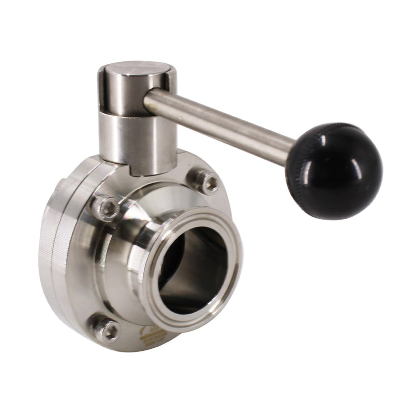Tri Clamp Sanitary Butterfly Valve with Pull Handle Stainless Steel 304