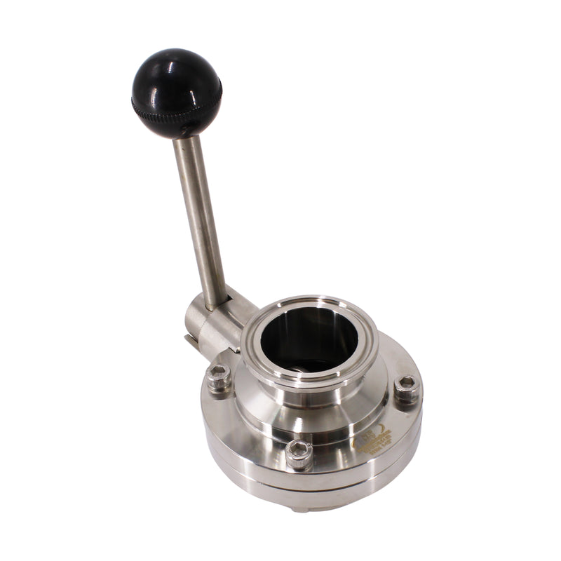 Tri Clamp Sanitary Butterfly Valve with Pull Handle Stainless Steel 304