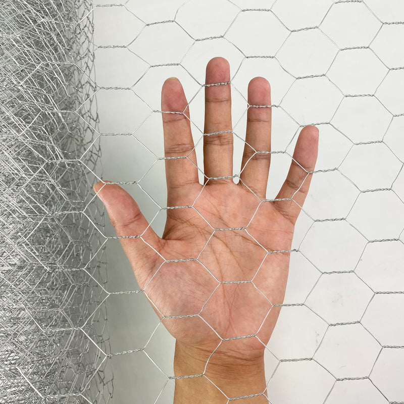 40IN X 50feet Galvanized Chicken Wire Net, Lightweight Galvanized Hexagonal WireFence
