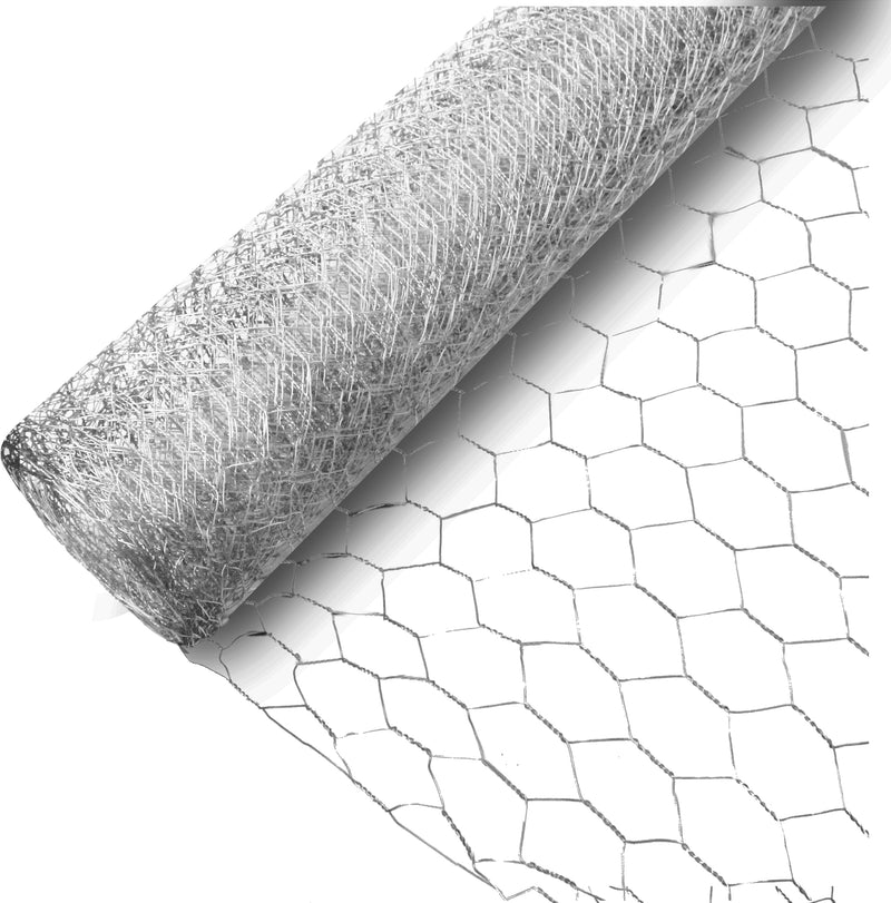 40IN X 50feet Galvanized Chicken Wire Net, Lightweight Galvanized Hexagonal WireFence