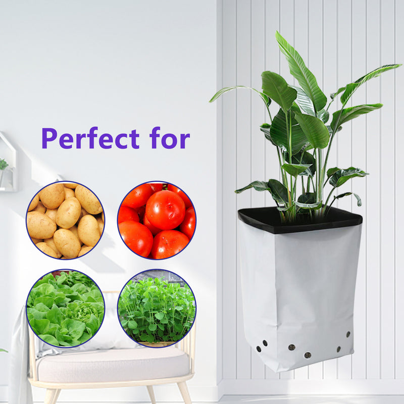 HYDROPONIC DEPOT Black & White Grow Bags Planters Panda Film