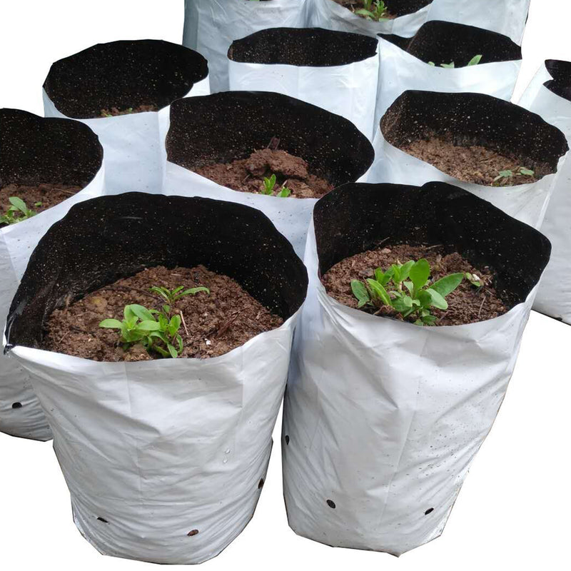 HYDROPONIC DEPOT Black & White Grow Bags Planters Panda Film