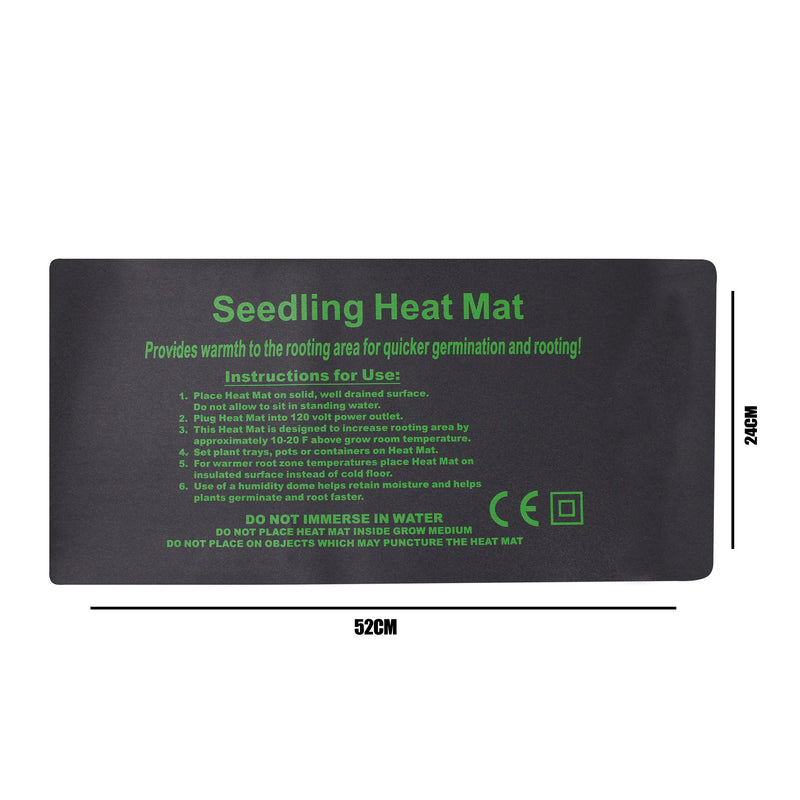 HYDROPONIC DEPOT 10 x 20.75 Inch Graphene Plant Heating Pad Durable Waterproof Seedling Heat Mat Warm Hydroponic Heating Pad