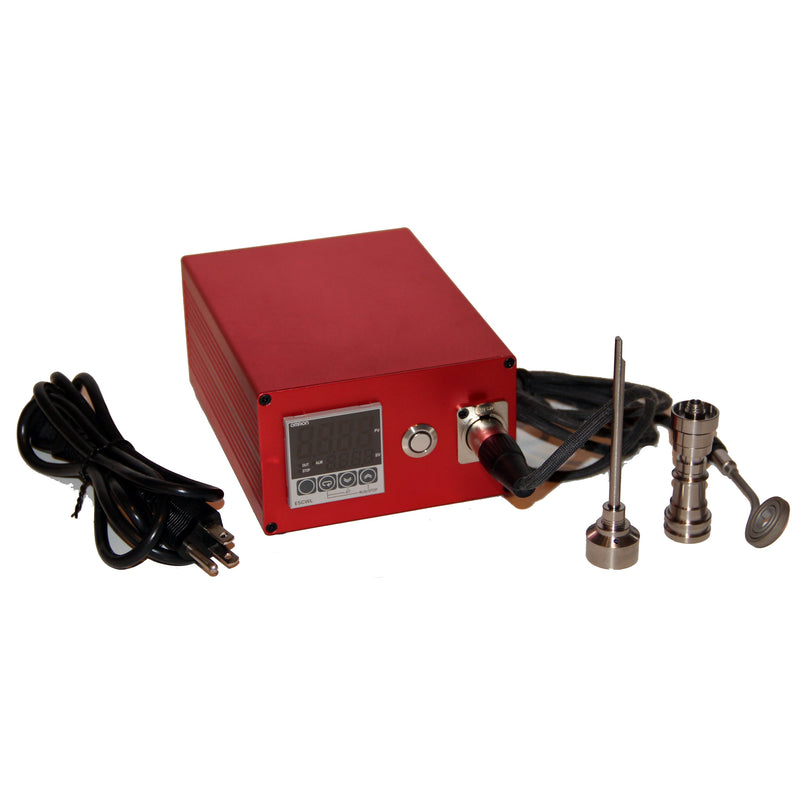 Hardware Factory Store Inc - Tm Titanium Enail 5 Pin 110V coil heater unit K type Regular Coil Heater with Kevlar lead wire and XLR connector - RED