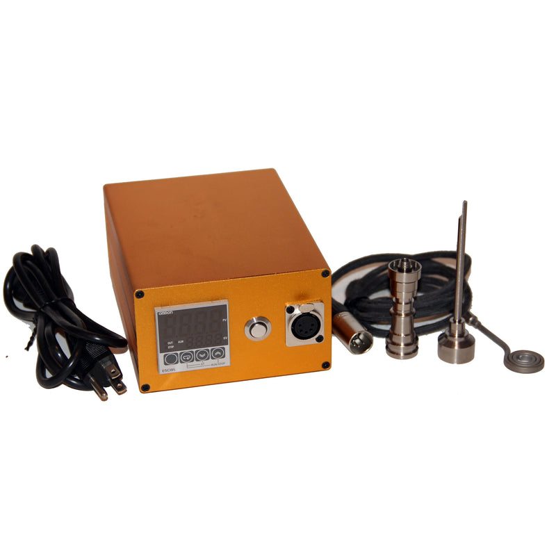 Hardware Factory Store Inc - Tm Titanium Enail 5 Pin 110V coil heater unit K type Regular Coil Heater with Kevlar lead wire and XLR connector - GOLDEN