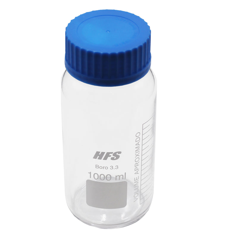 Laboratory Glass Bottles with PP Screw Cap, GL 80, 1 L
