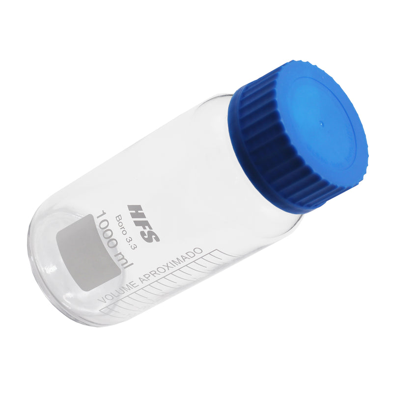 Laboratory Glass Bottles with PP Screw Cap, GL 80, 1 L