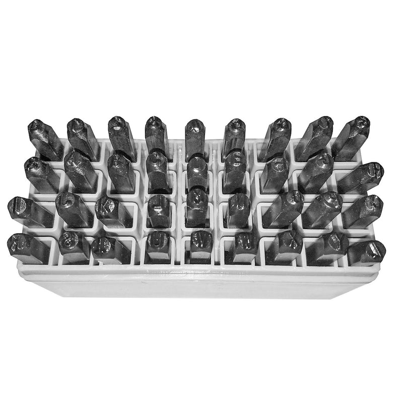 Number & Capital Letter Punch Set 36 Pc ; 1/4" - 6MM, Transfer Punches