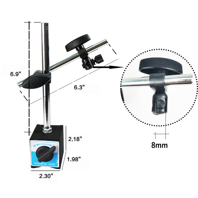 PRO Quality 4-1/2" x 1" x 1-1/4" Dial Indicator Magnetic Base