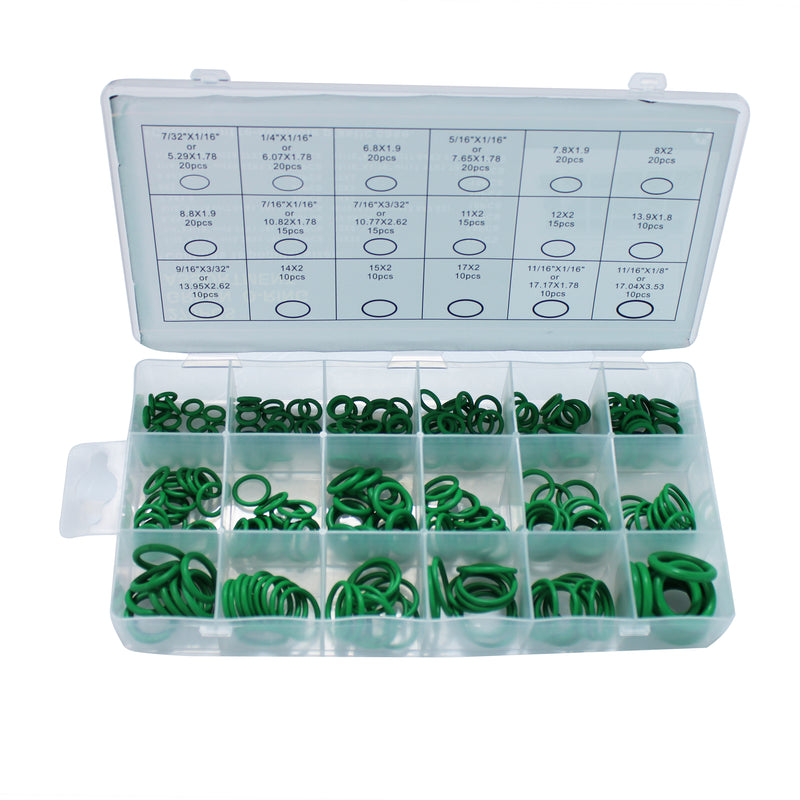 O-Ring Rubber Assortment Kit Set with Holder Case 270PCS 18 Size