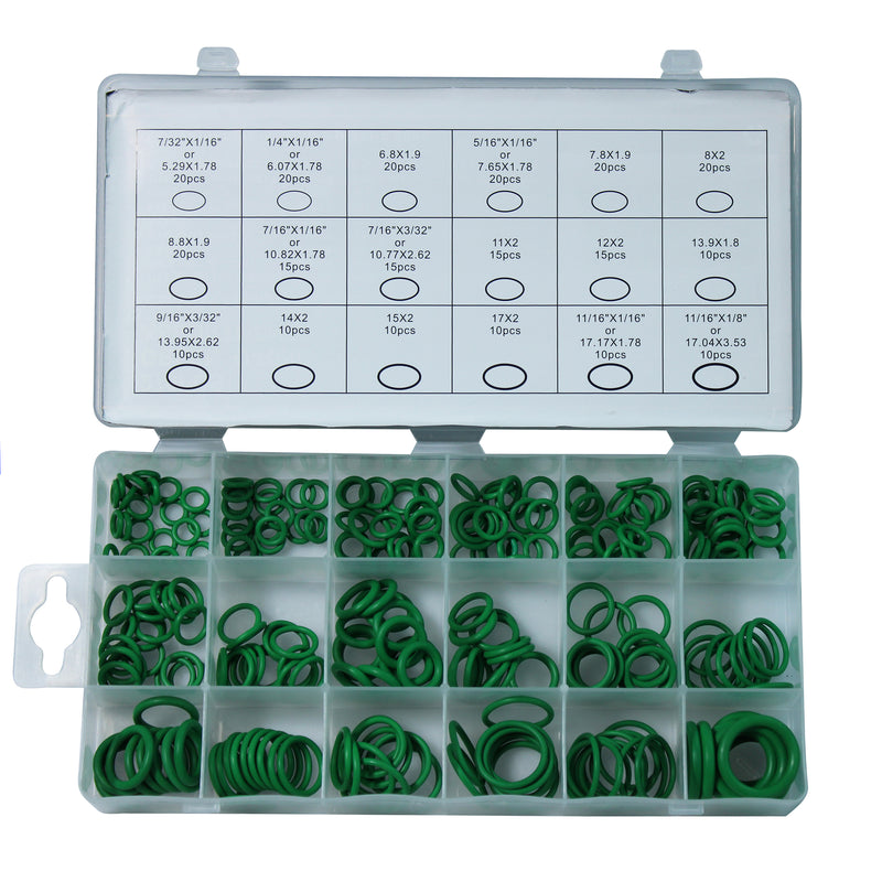 O-Ring Rubber Assortment Kit Set with Holder Case 270PCS 18 Size