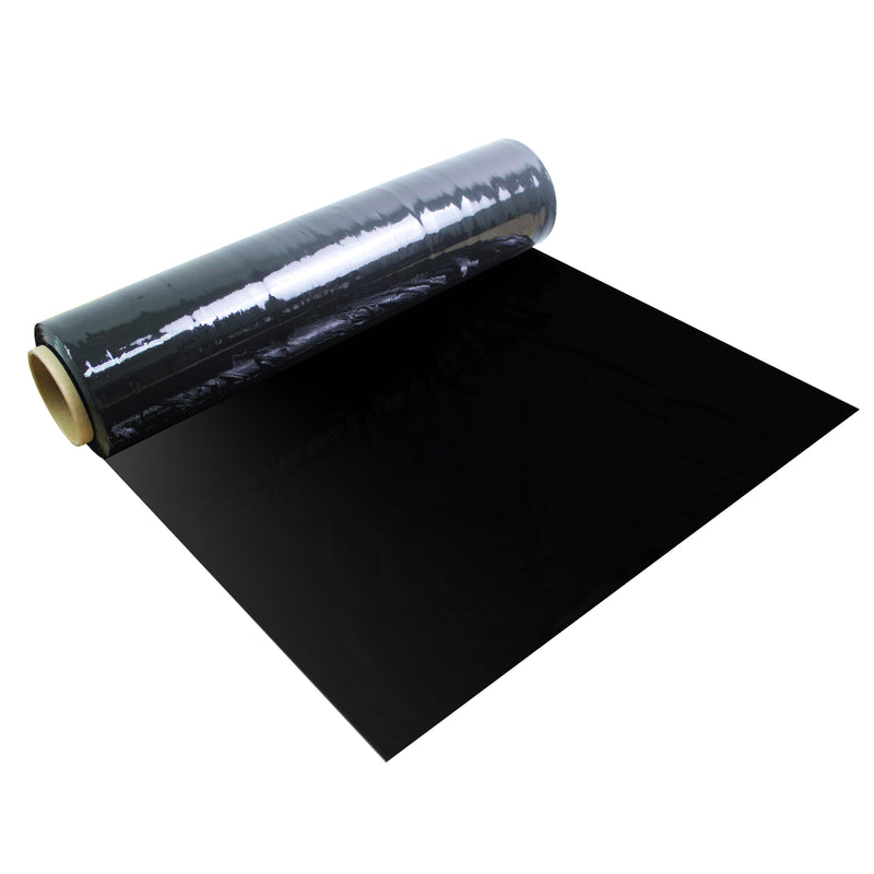18IN x 1000 FT 4 Roll/Pack -87 Gauge 22 Microns Stretch Moving & Packing Wrap Industrial Strength Black Plastic Pallet Shrink Film Ideal for Furniture, Boxes, Pallets