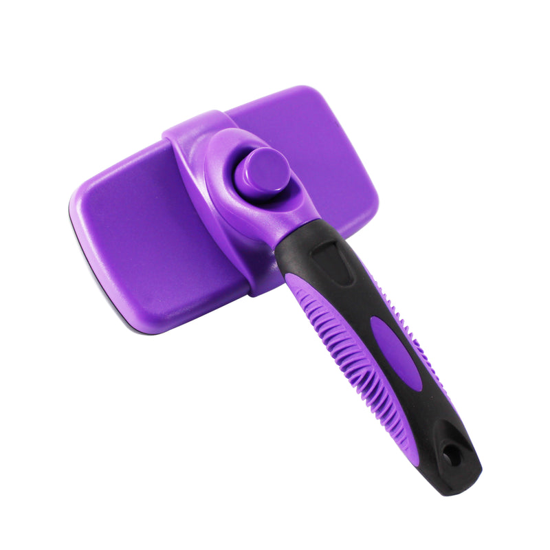 Self Cleaning Slicker Brush  Dog and Cat Brush for Shedding and Grooming
