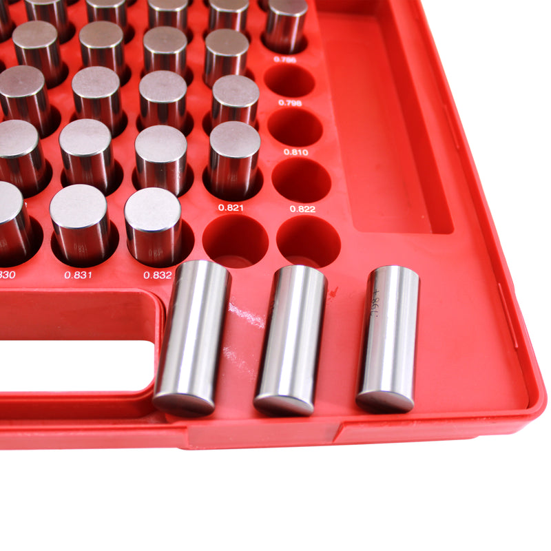 82 PCS M5 .751-.832" Class ZZ Steel Pin Gage Set Plus