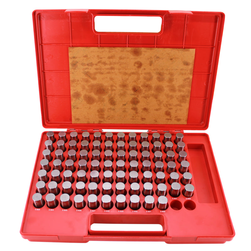 82 PCS M5 .751-.832" Class ZZ Steel Pin Gage Set Plus