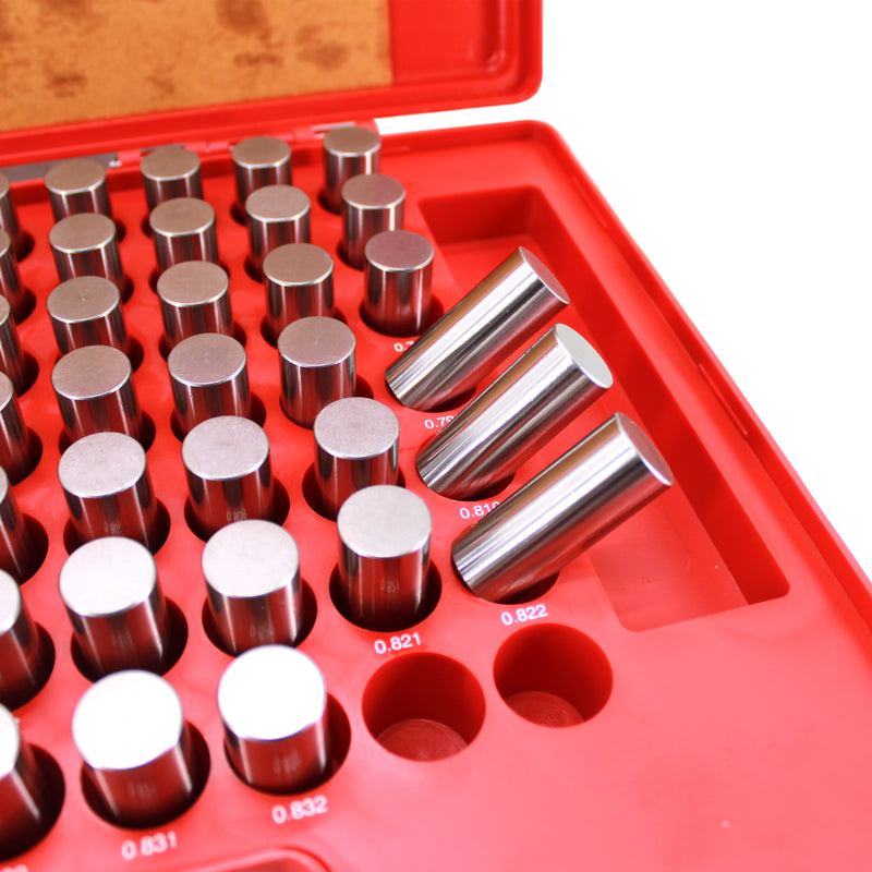 82 PCS M5 .751-.832" Class ZZ Steel Pin Gage Set Plus