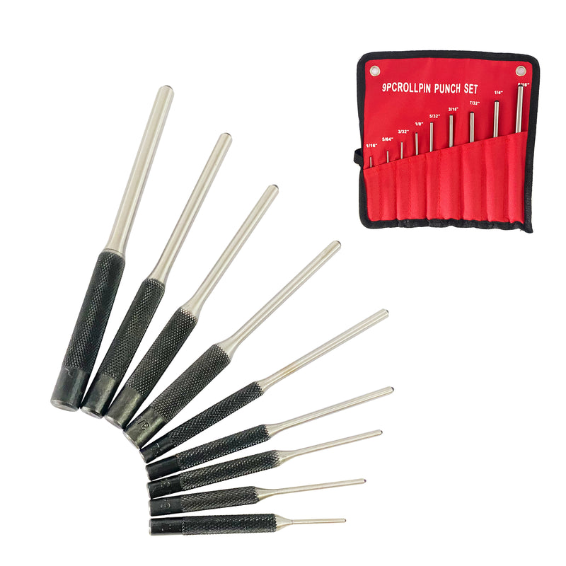 9PC Roll Pin Punch Set, Gunsmithing Kit Removing Repair Tool