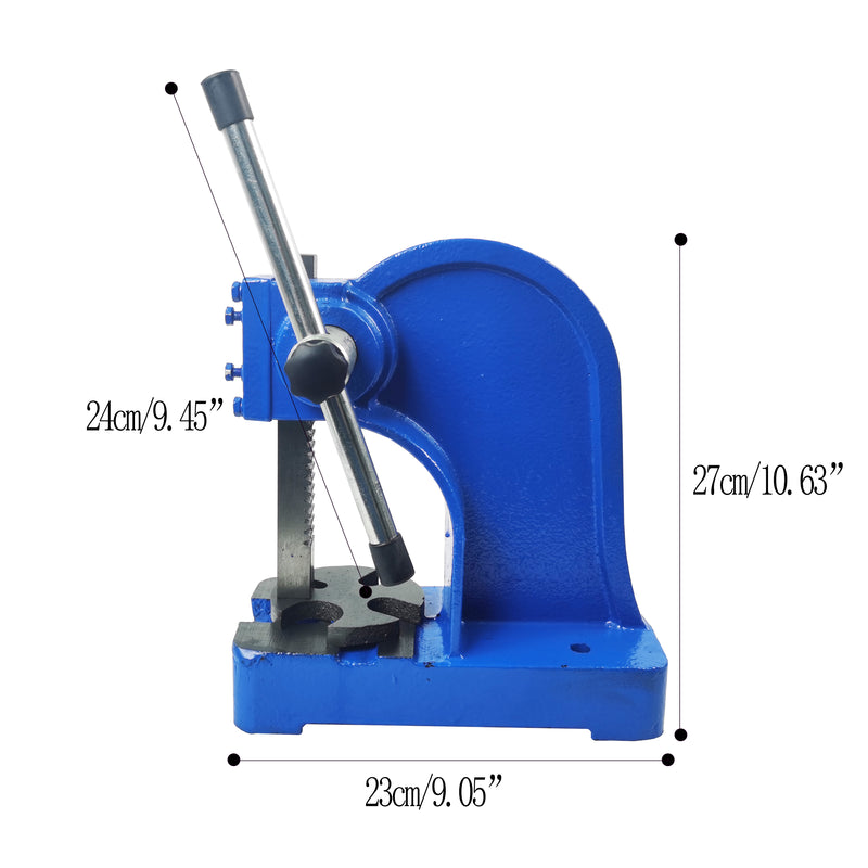 Manual Desktop Heavy Duty Arbor Press 1 Ton Cast Iron, Riveting Punching Holes