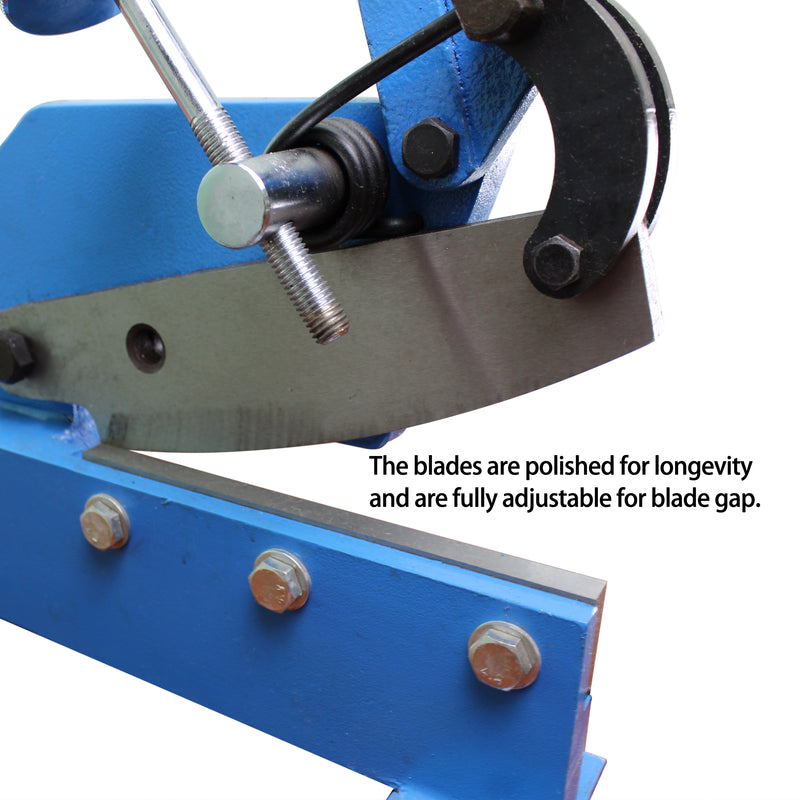 8-Inch Plate Shear, Bench Mounted Multi-Purpose Manual Sheet Metal Shear