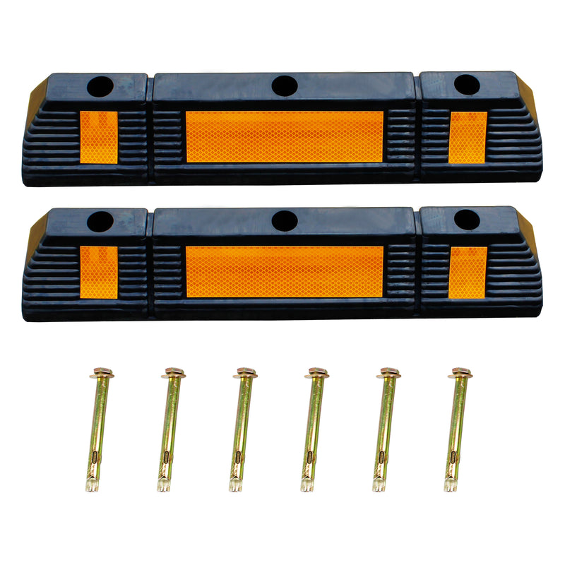2PC Parking Stopper for Garage Floor, Blocks Car Wheels as Parking Aid